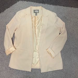 Blush colored boyfriend blazer